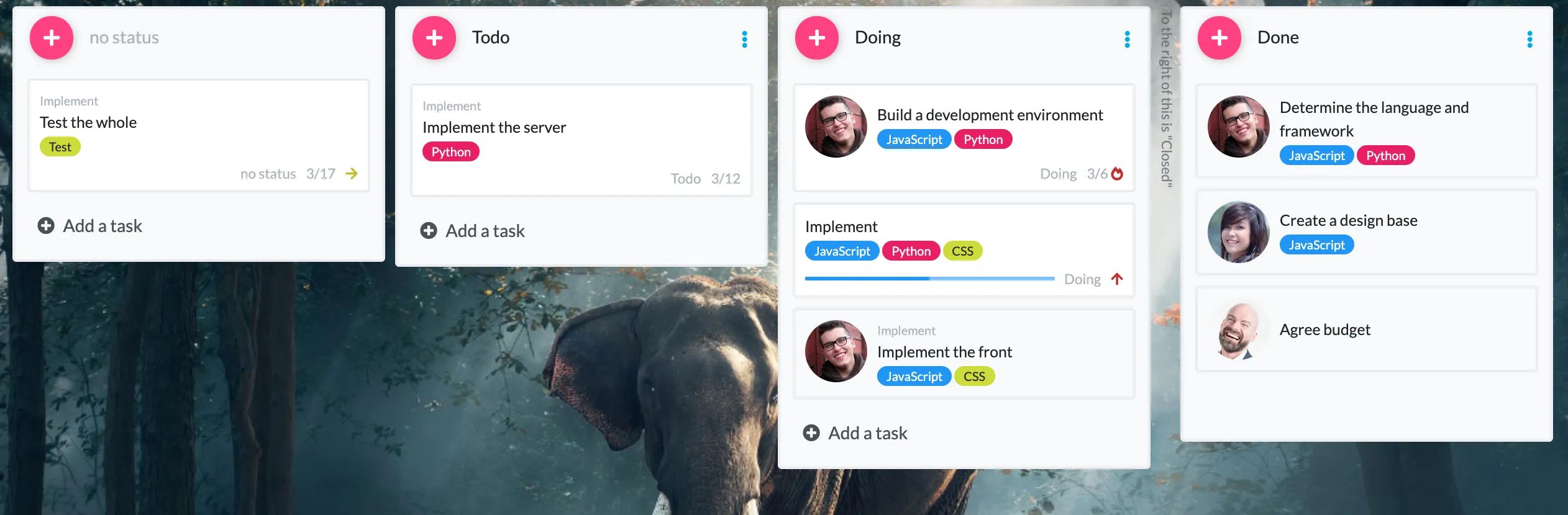 Status Kanban Board