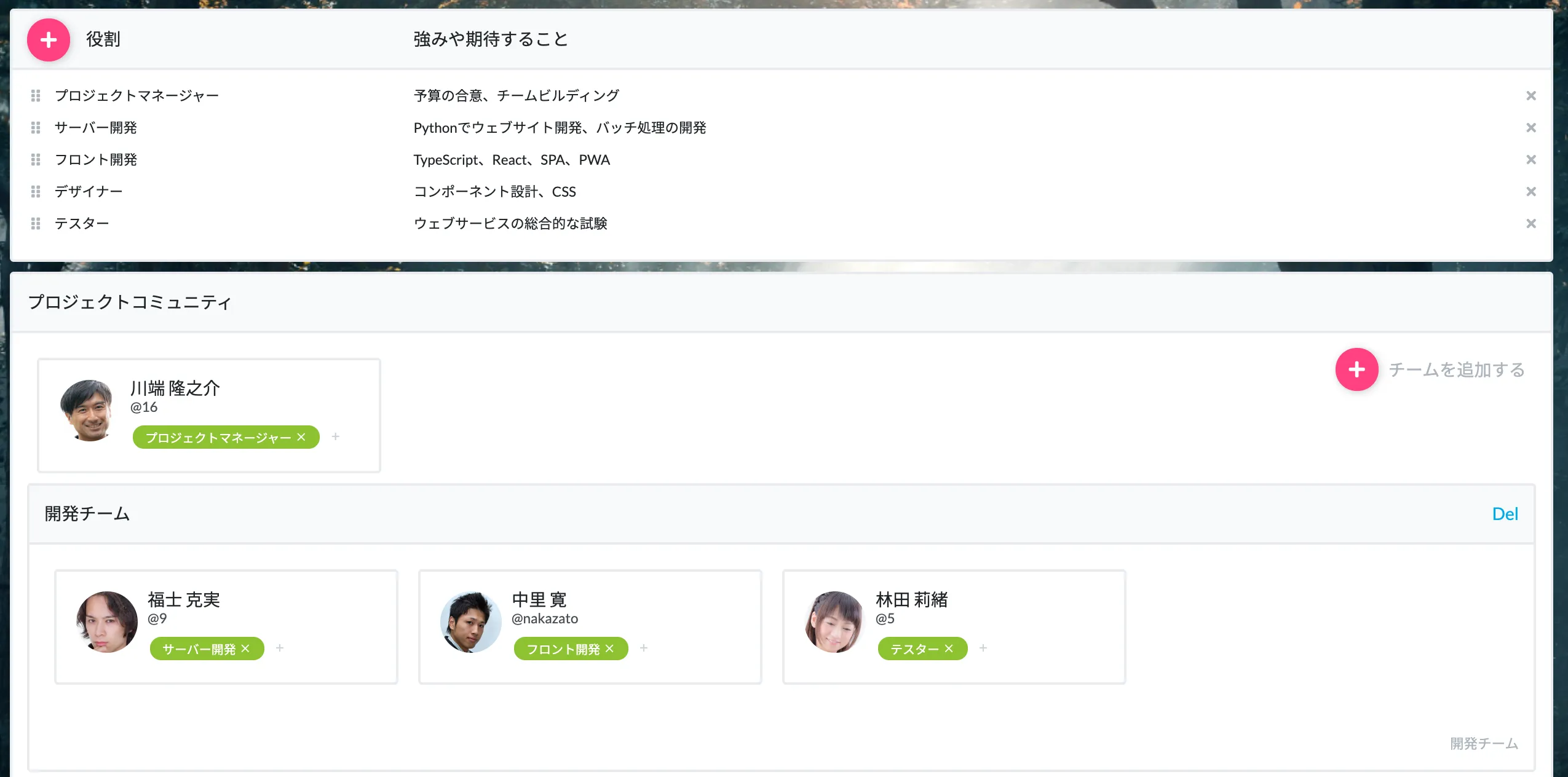 チームメイト
