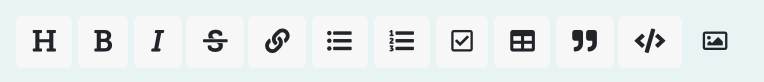 Note Editor toolbar